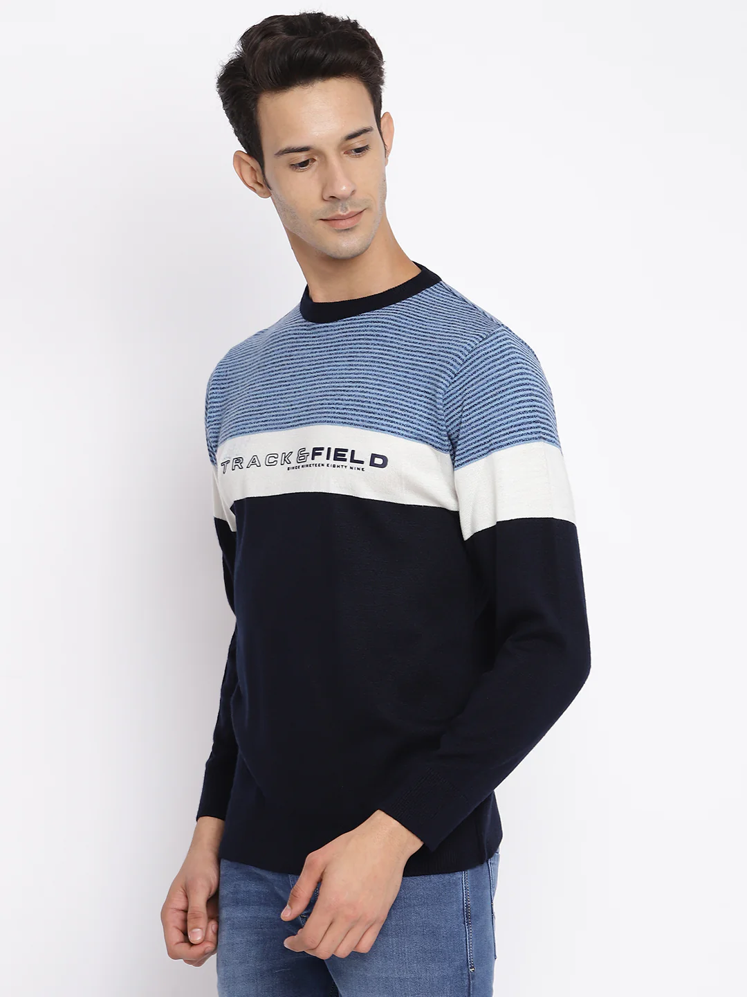Men Blue Sweater - Image 2