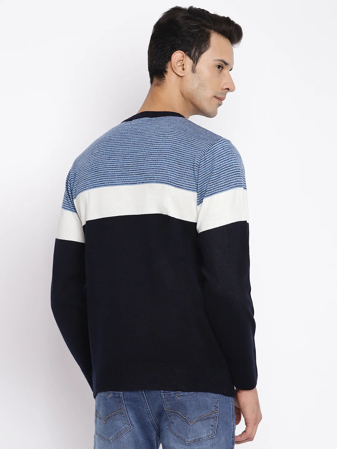 Men Blue Sweater - Image 4