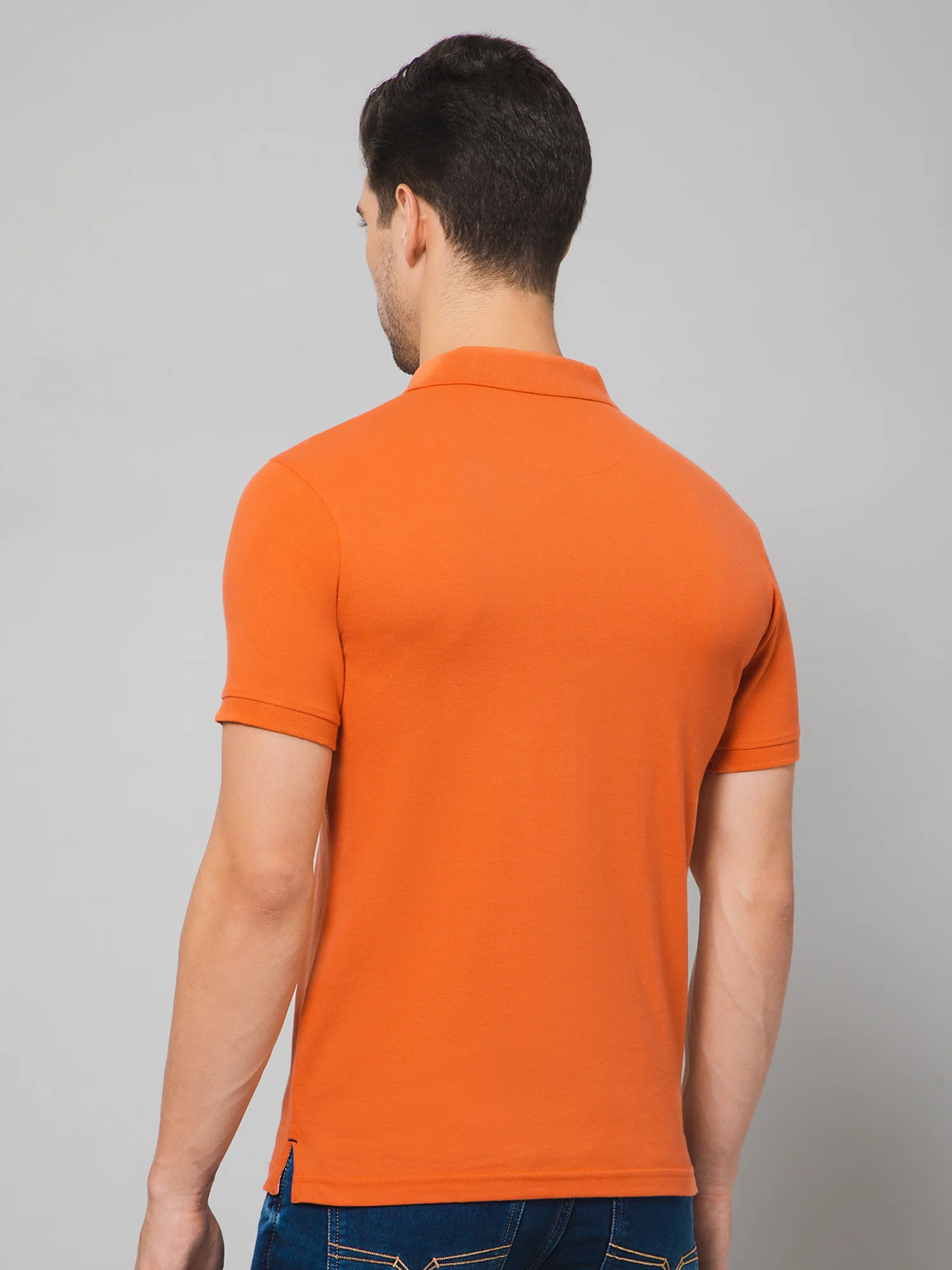 T-Shirt for Men | Breathable & Soft with Color Fastness Regular Fit Polo Neck Poly Cotton Fabric Solid Pattern - Image 4