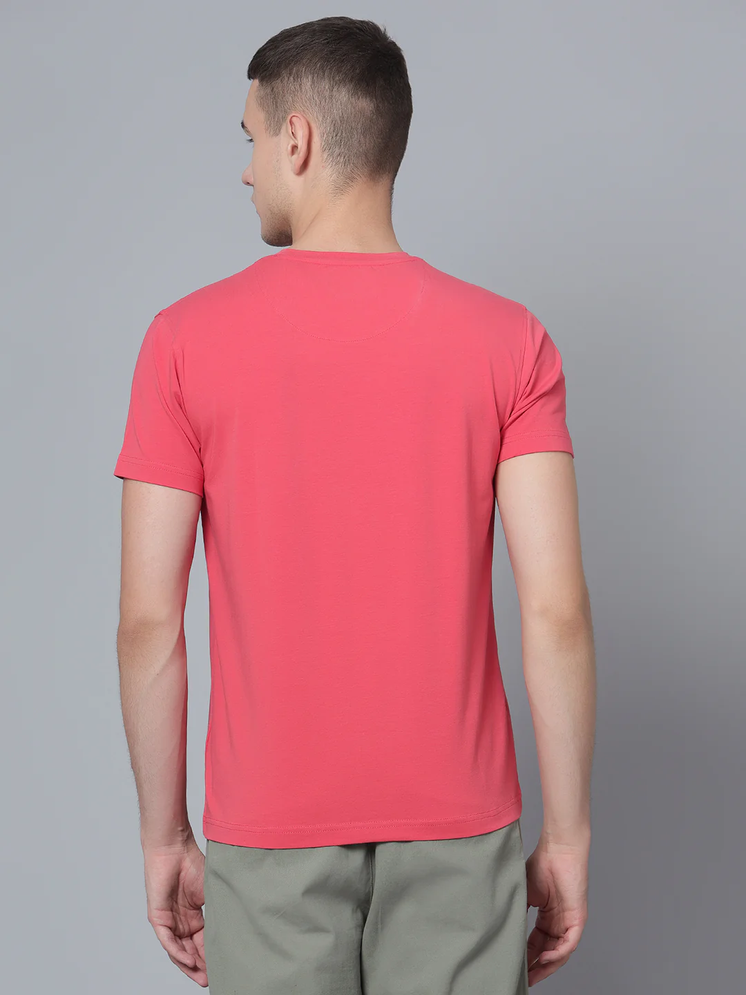 T-Shirt for Men | Breathable & Soft with Color Fastness Regular Fit Round Neck Cotton Blend Fabric Printed Pattern - Image 4