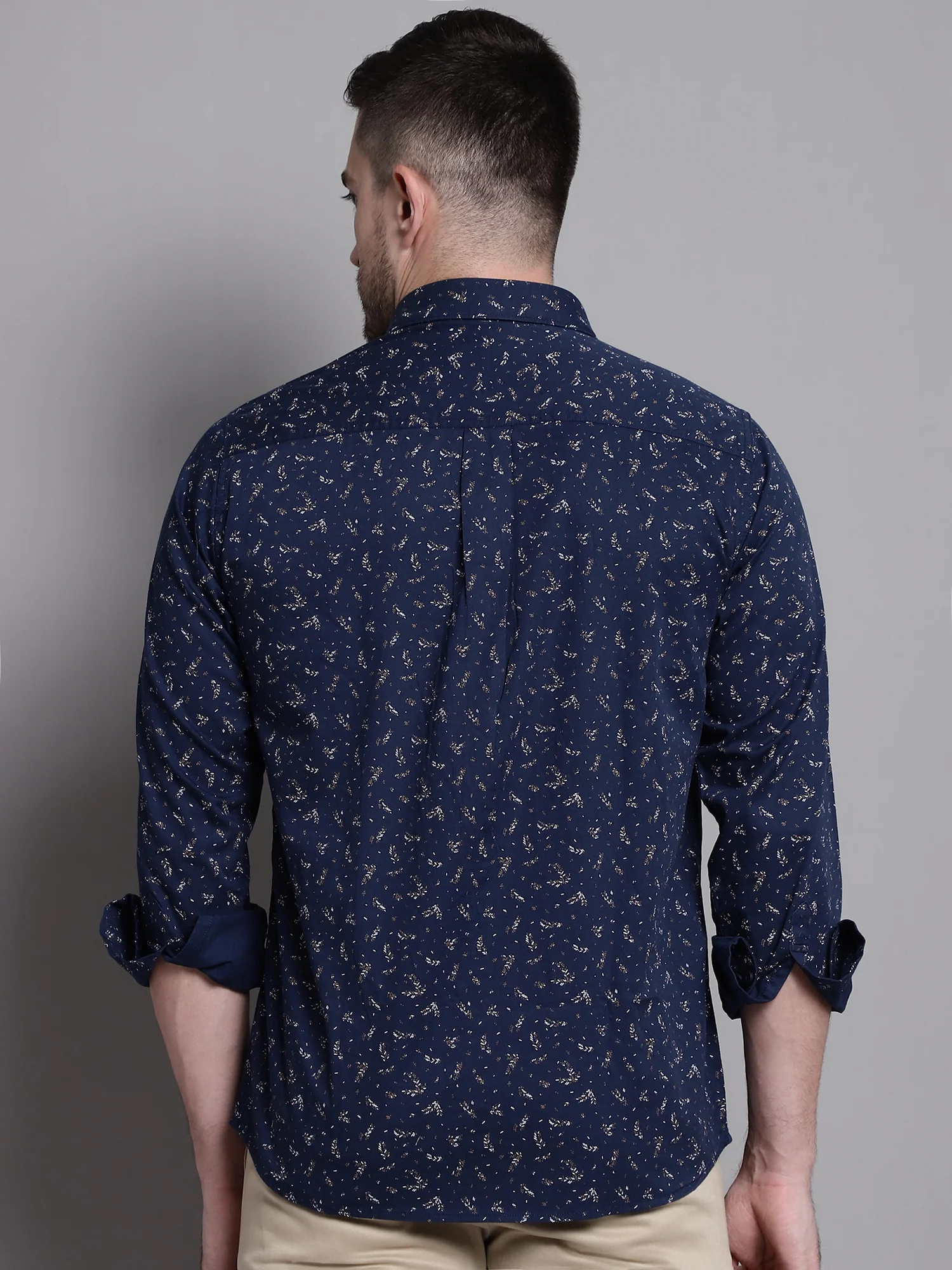 Casual Shirt for Men | Breathable & Soft with Color Fastness Regular Fit Spread Collar Neck Cotton Fabric Printed Pattern - Image 2