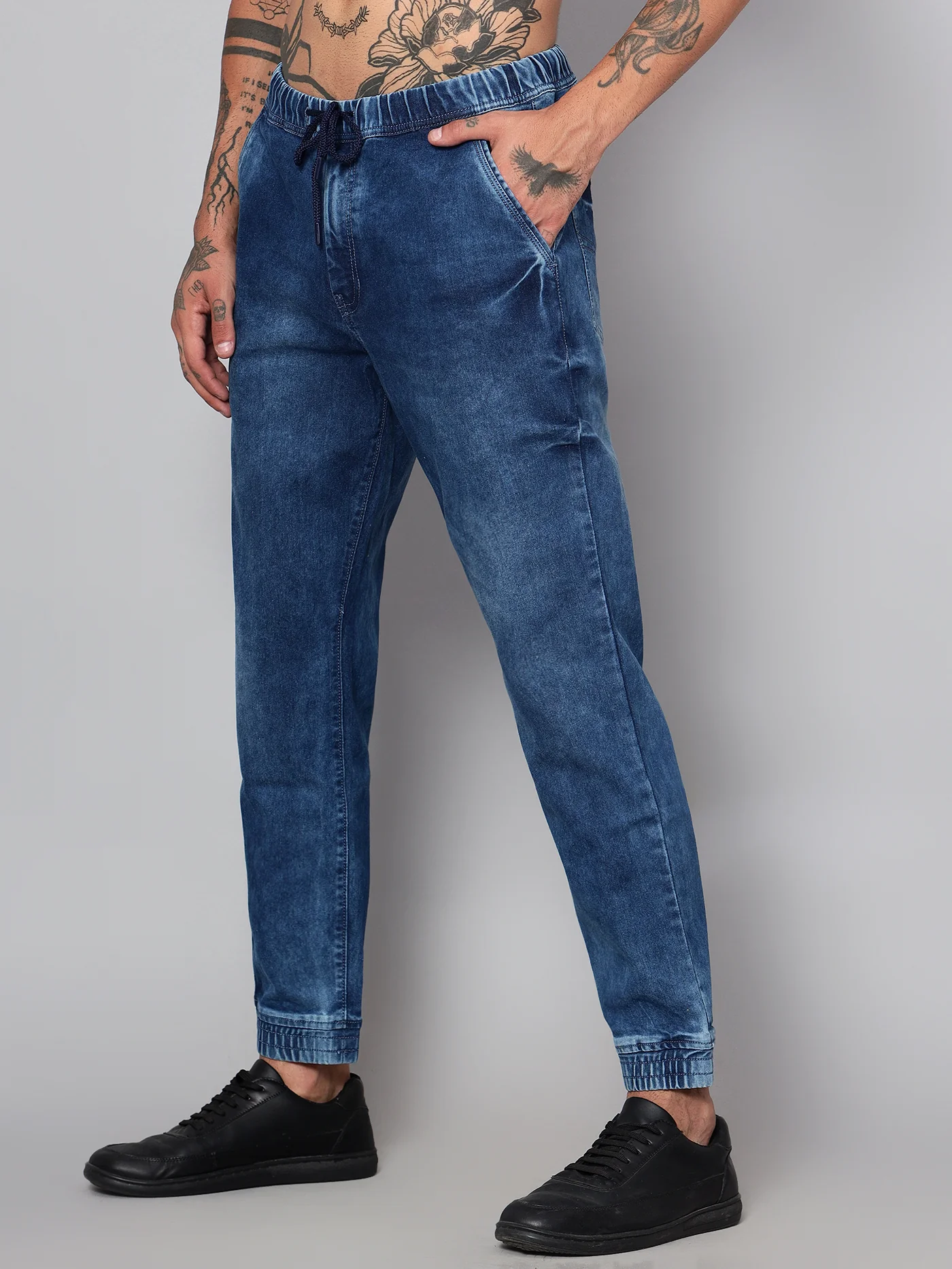 Men Dark Blue Jogger - Image 2