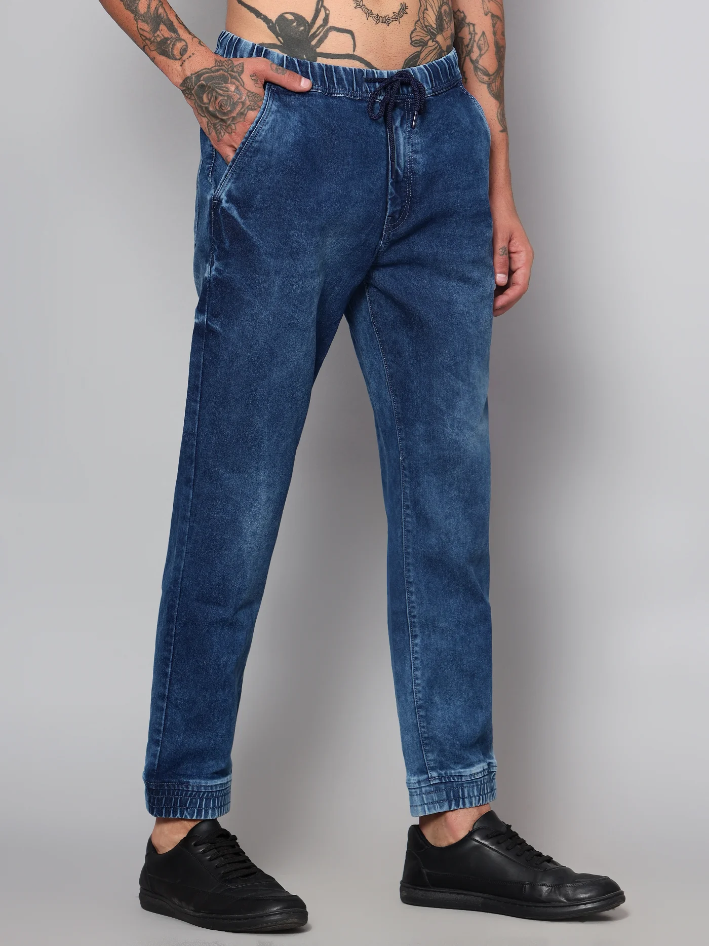 Men Dark Blue Jogger - Image 3