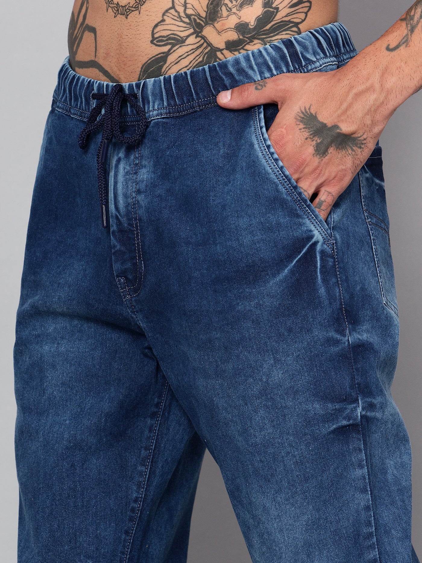 Men Dark Blue Jogger - Image 5