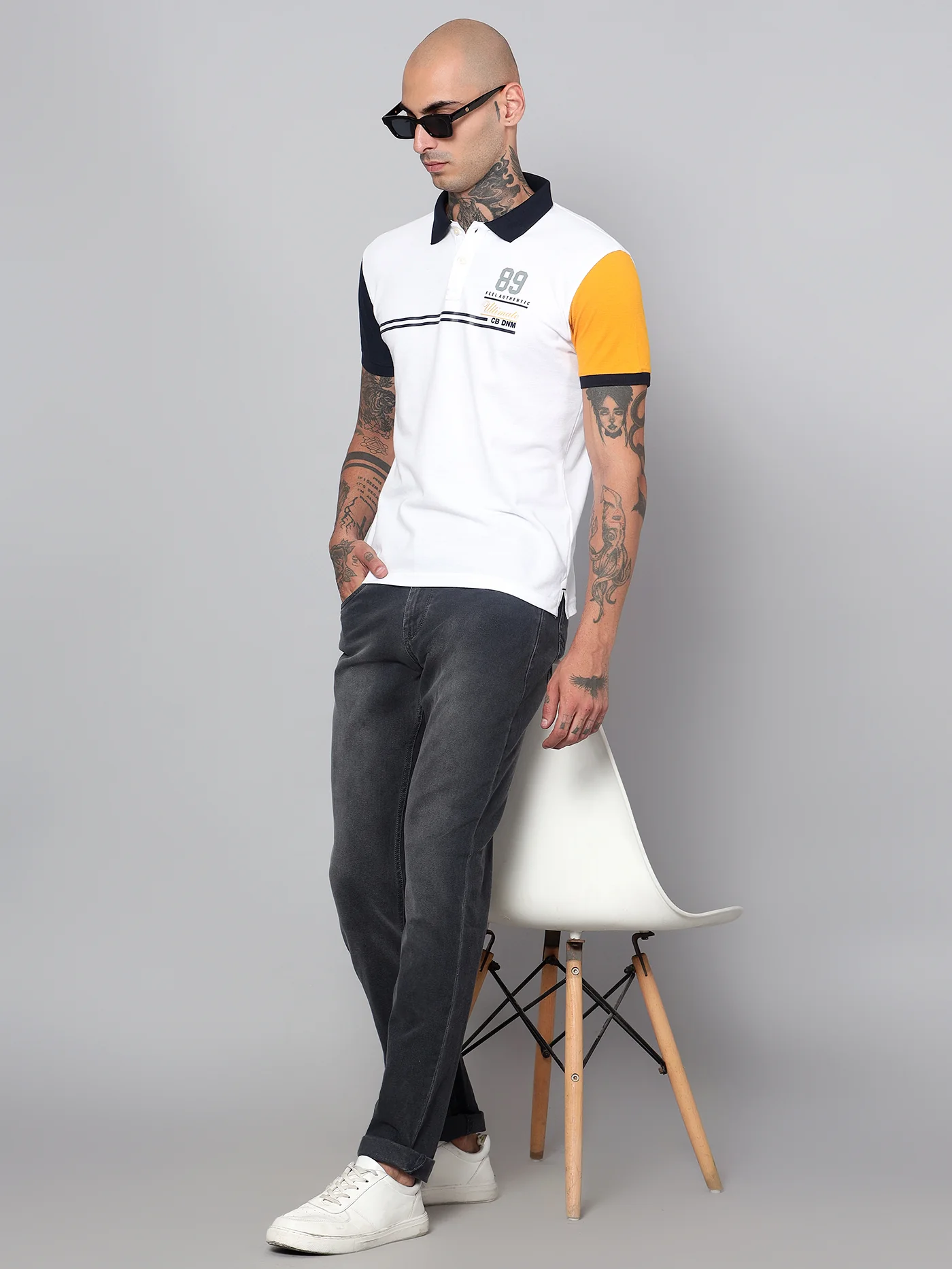 Denim Jeans for Men l Breathable & Soft with Color Fastness Ultra Narrow Fit Cotton Fabric Solid Pattern Button Closure - Image 6