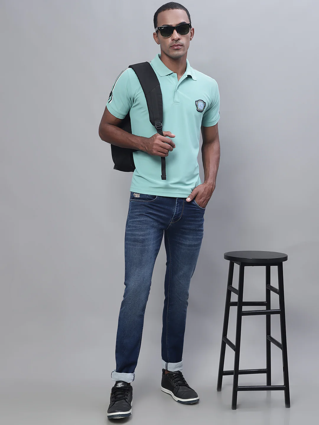 Denim Jeans for Men l Breathable & Soft with Color Fastness Ultra Narrow Fit Cotton Fabric Solid Pattern Button Closure - Image 5