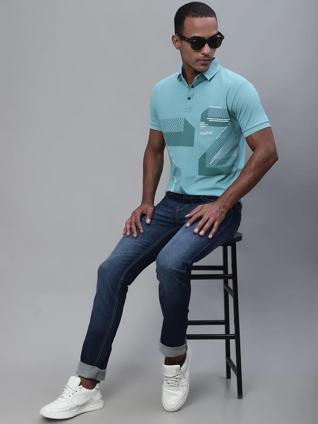 Denim Jeans for Men l Breathable & Soft with Color Fastness Ultra Narrow Fit Cotton Fabric Solid Pattern Button Closure - Image 5