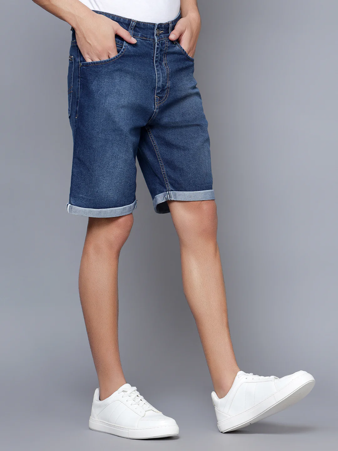 Men Dark Blue Shorts - Image 4