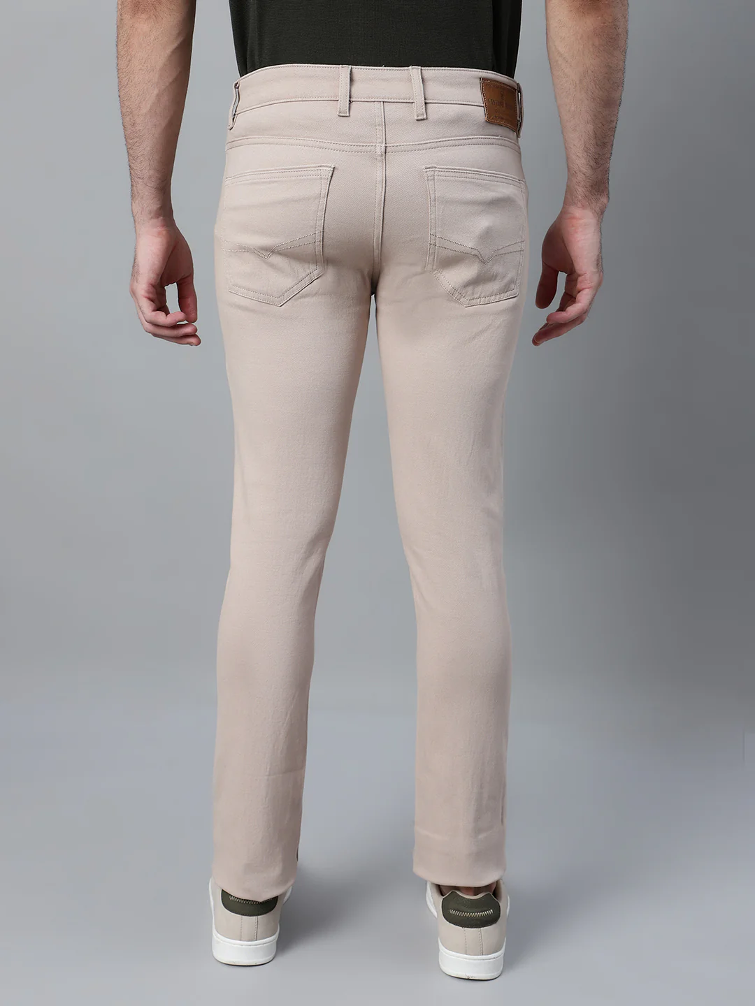 Men's Casual Flat front Fawn  Trousers - Image 2