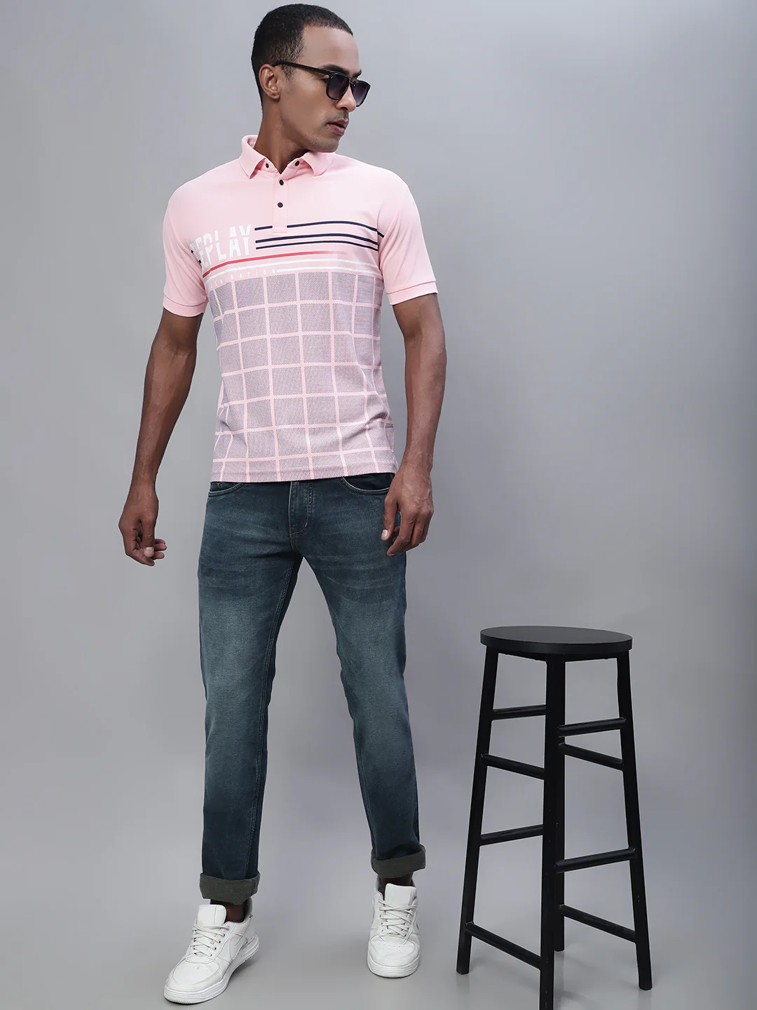 Denim Jeans for Men l Breathable & Soft with Color Fastness Ultra Narrow Fit Cotton Fabric Solid Pattern Button Closure - Image 5