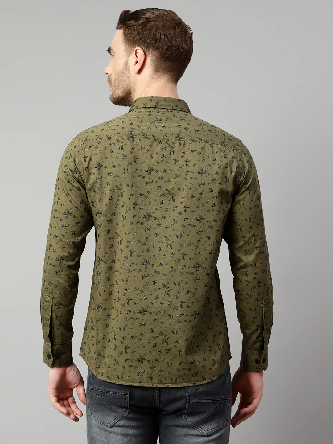 Casual Shirt for Men | Breathable & Soft with Color Fastness Regular Fit Spread Collar Neck Cotton Fabric Printed Pattern - Image 3