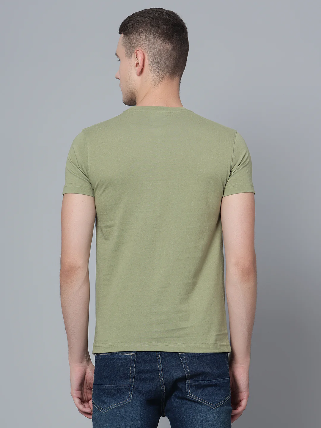 T-Shirt for Men | Breathable & Soft with Color Fastness Regular Fit Round Neck Poly Cotton Fabric Printed Pattern - Image 4