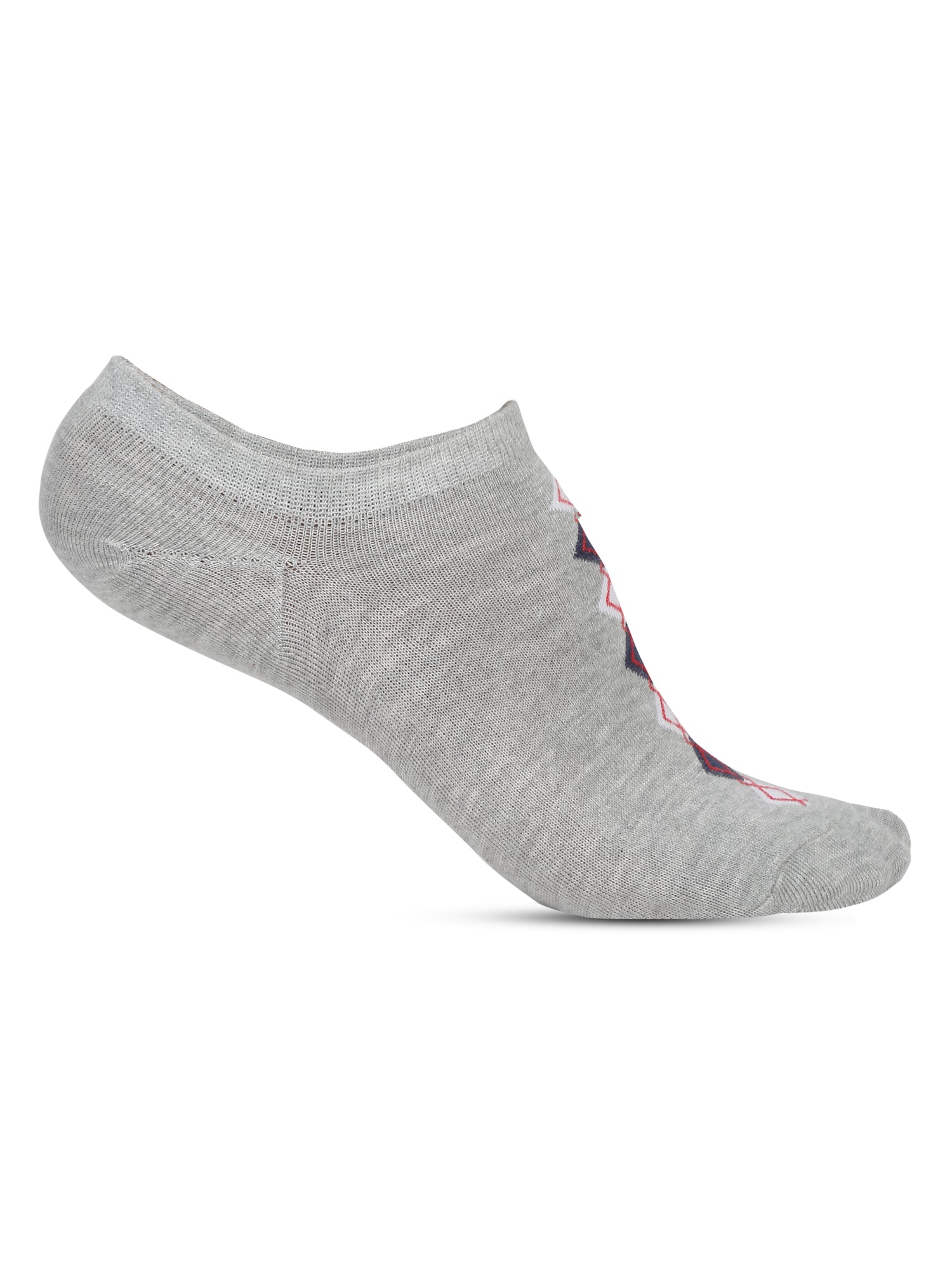 Men's Grey Melange Fashion No Show / Loafer Socks -Pack of 5 - Image 4