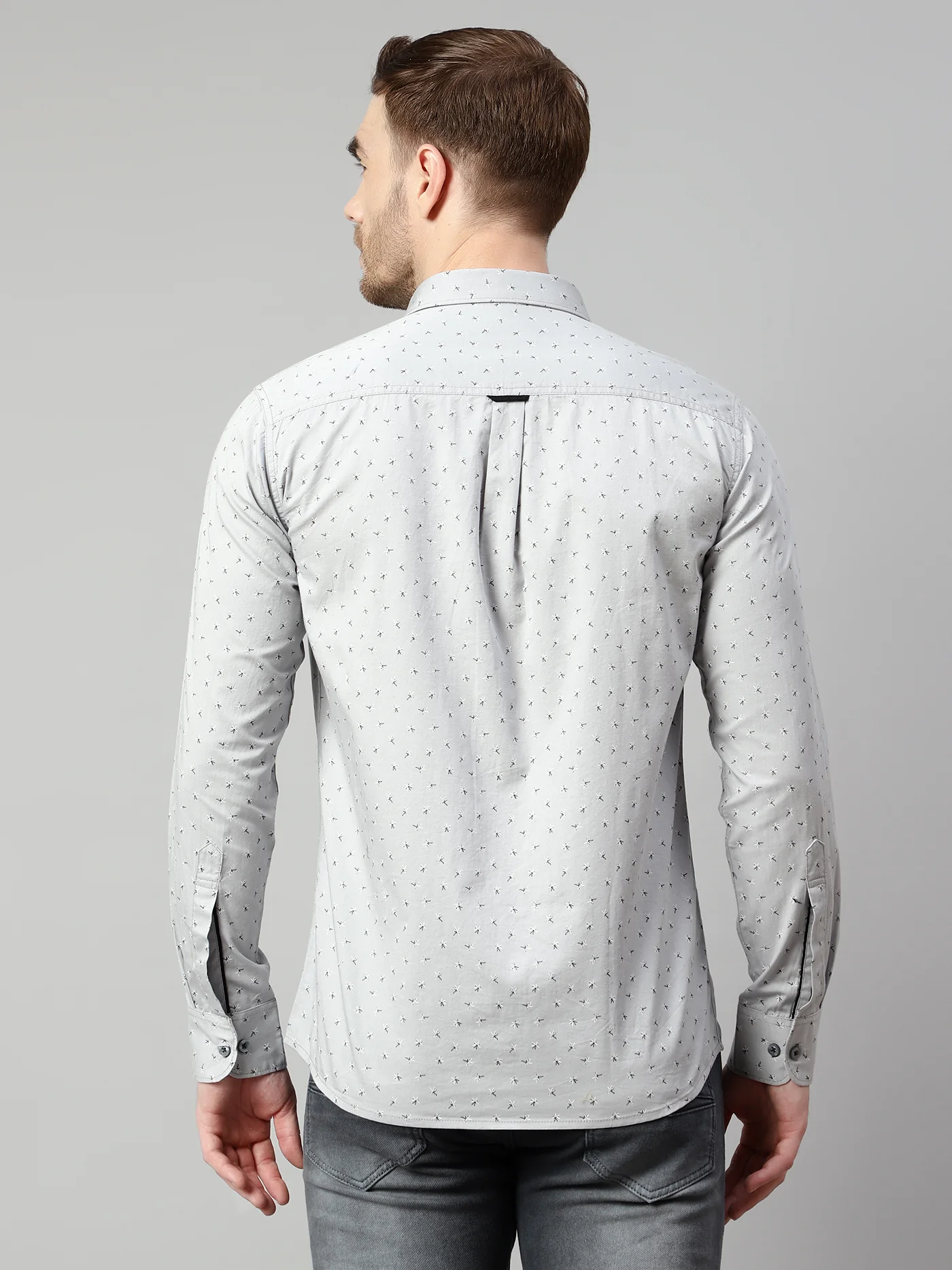 Casual Shirt for Men | Breathable & Soft with Color Fastness Regular Fit Spread Collar Neck Cotton Fabric Printed Pattern - Image 3