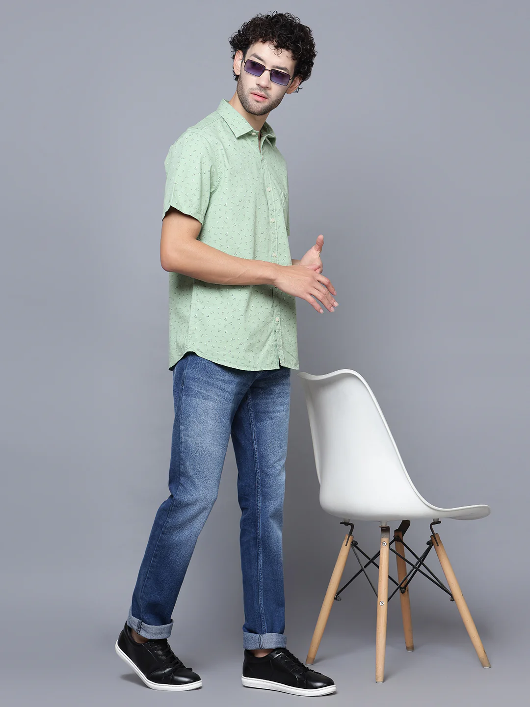 Denim Jeans for Men l Breathable & Soft with Color Fastness Ultra Narrow Fit Cotton Fabric Solid Pattern Button Closure - Image 6