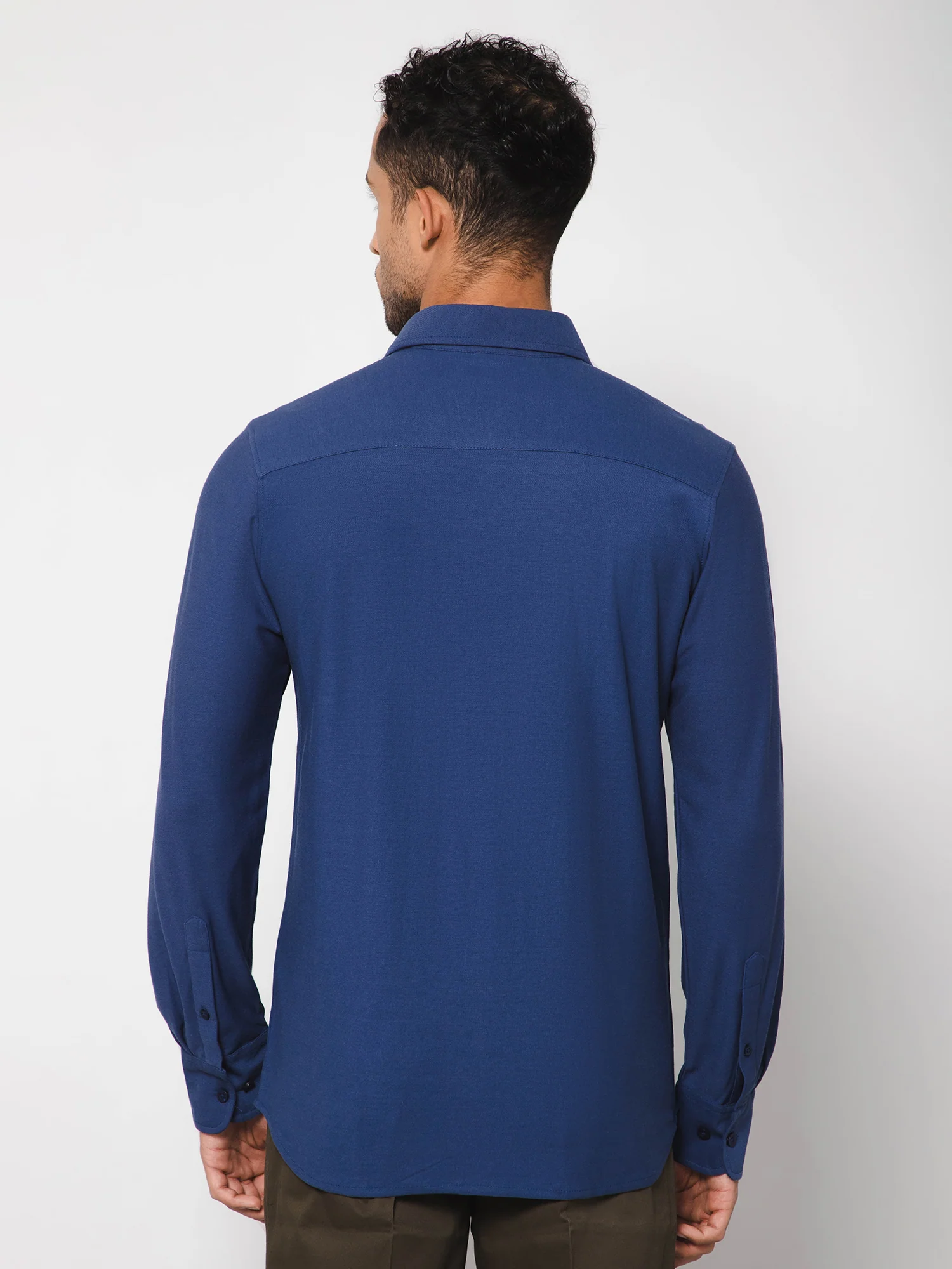 Casual Shirt for Men | Breathable & Soft with Color Fastness Regular Fit Spread Collar Neck Poly Cotton Fabric Solid Pattern - Image 4