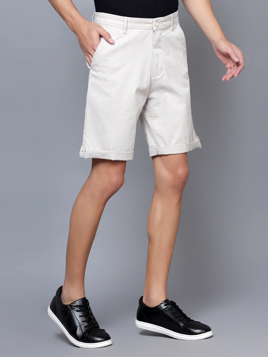 Men Ivory White Shorts - Image 4