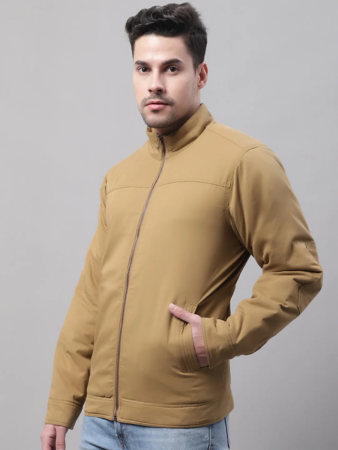 Men Khaki Jacket - Image 3