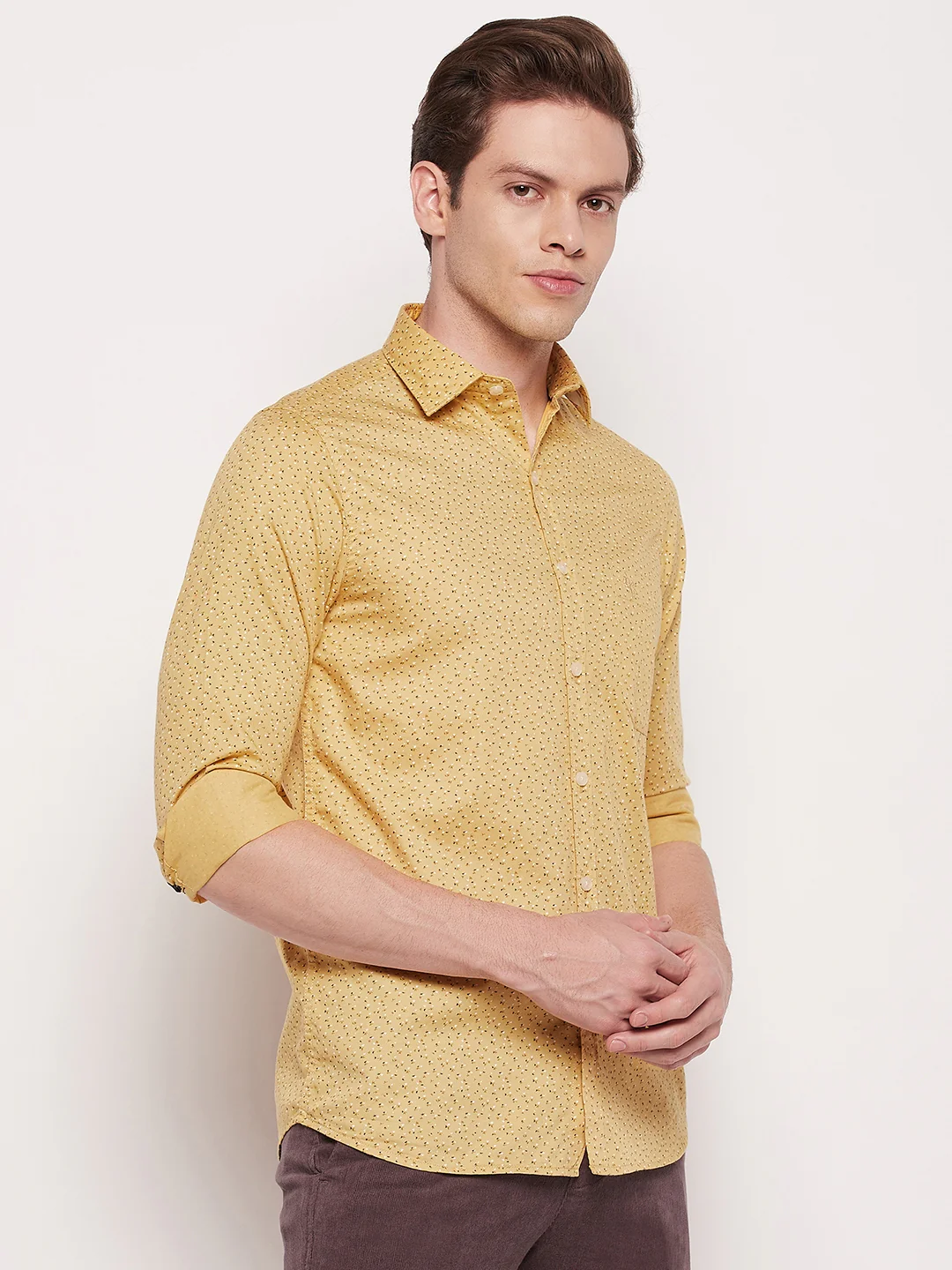Casual Shirt for Men | Breathable & Soft with Color Fastness Regular Fit Spread Collar Neck Cotton Fabric Printed Pattern - Image 4