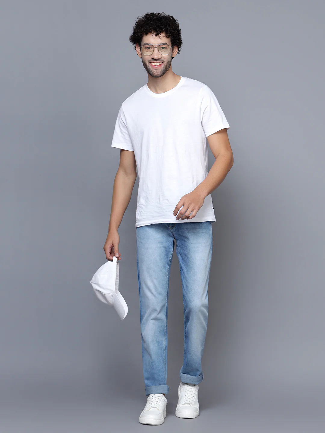 Denim Jeans for Men l Breathable & Soft with Color Fastness Ultra Narrow Fit Cotton Fabric Solid Pattern Button Closure - Image 6