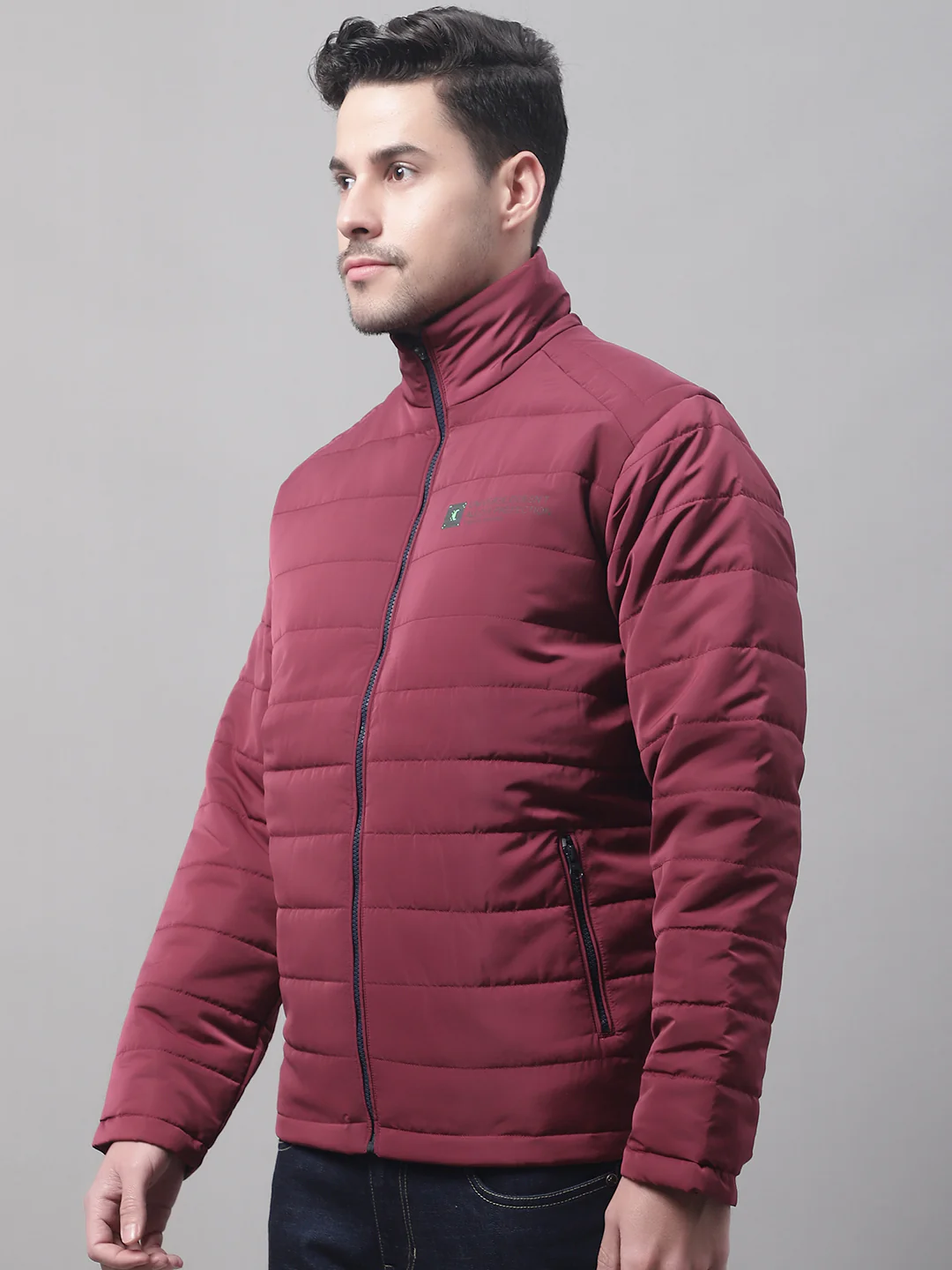 Men Maroon Jacket - Image 3
