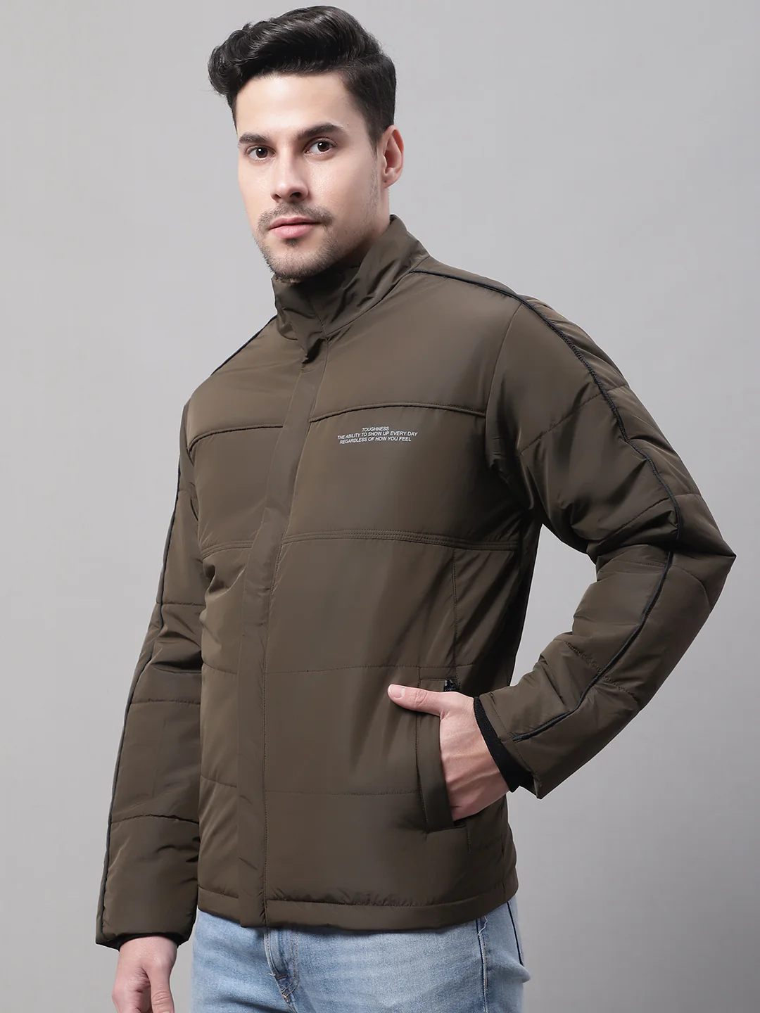 Men Brown Jacket - Image 3
