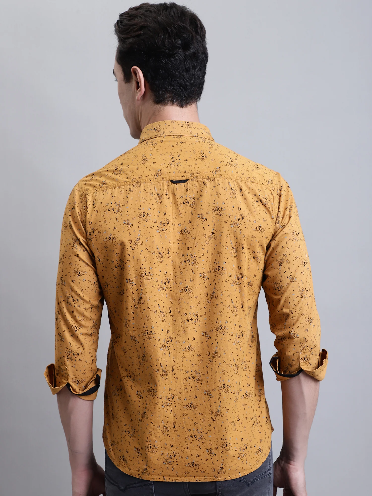 Casual Shirt for Men | Breathable & Soft with Color Fastness Regular Fit Spread Collar Neck Cotton Fabric Printed Pattern - Image 4