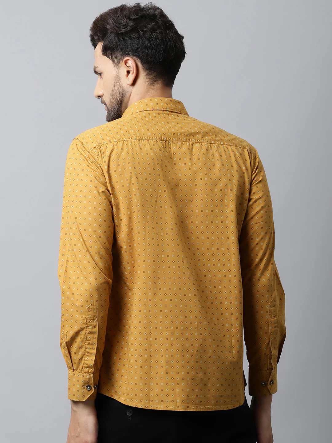Casual Shirt for Men | Breathable & Soft with Color Fastness Regular Fit Spread Collar Neck Cotton Fabric Printed Pattern - Image 2