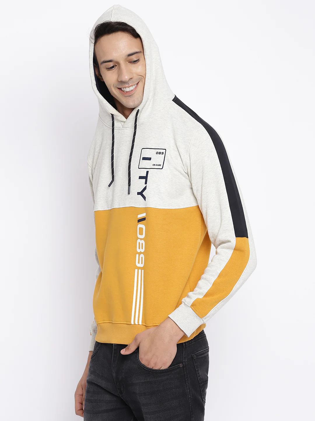 Men Mustard Sweatshirt - Image 2