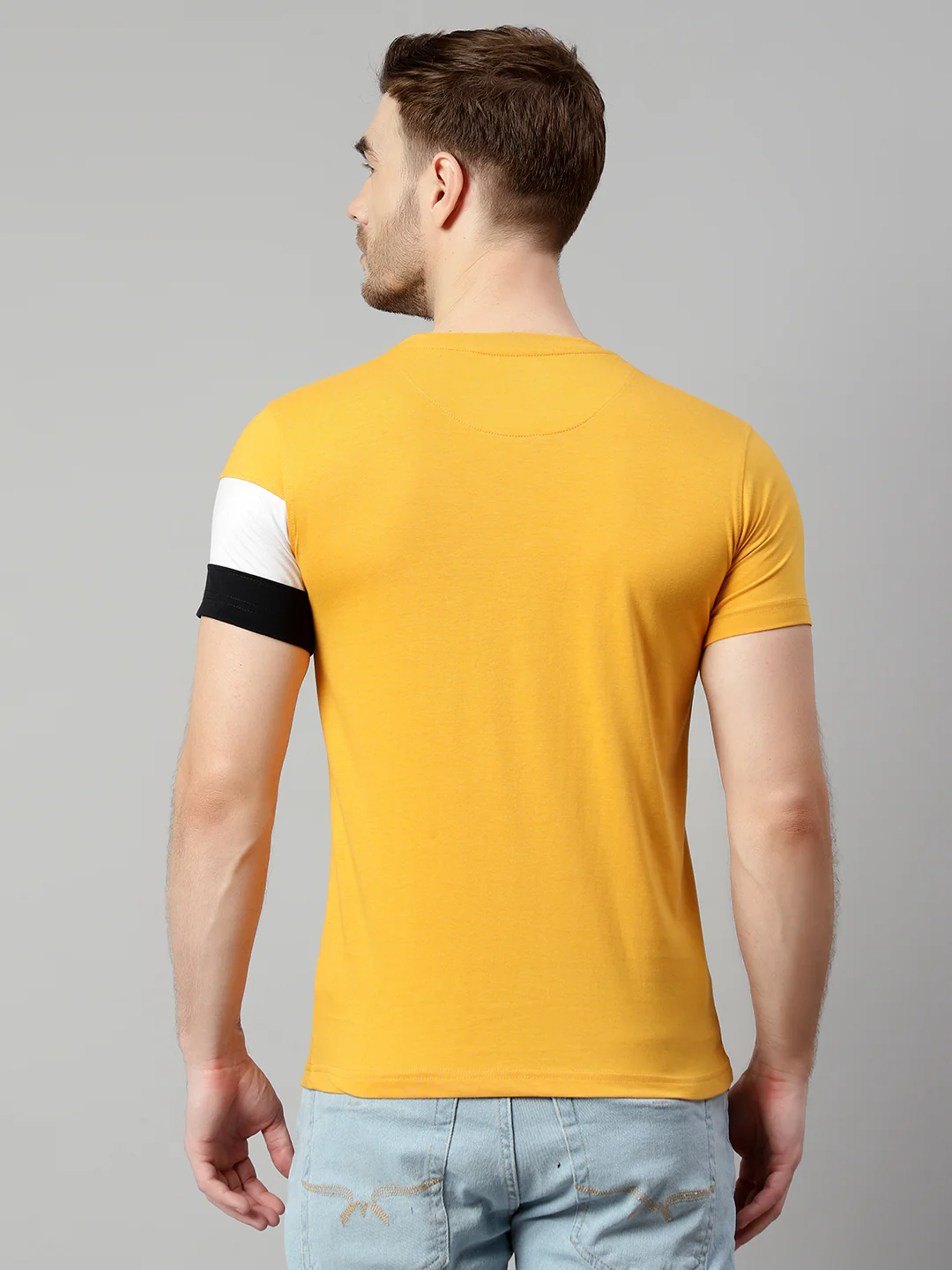 T-Shirt for Men | Breathable & Soft with Color Fastness Regular Fit Round Neck Poly Cotton Fabric Printed Pattern - Image 3
