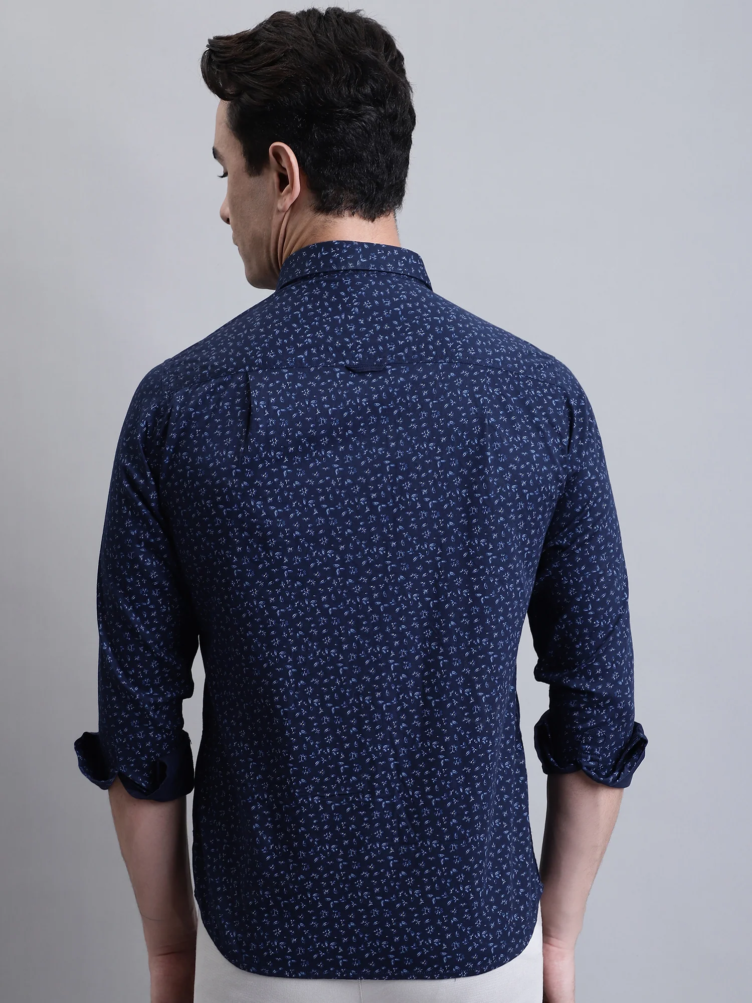 Casual Shirt for Men | Breathable & Soft with Color Fastness Regular Fit Spread Collar Neck Cotton Fabric Printed Pattern - Image 4