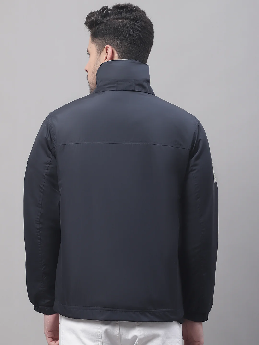 Men Navy Blue Jacket - Image 2