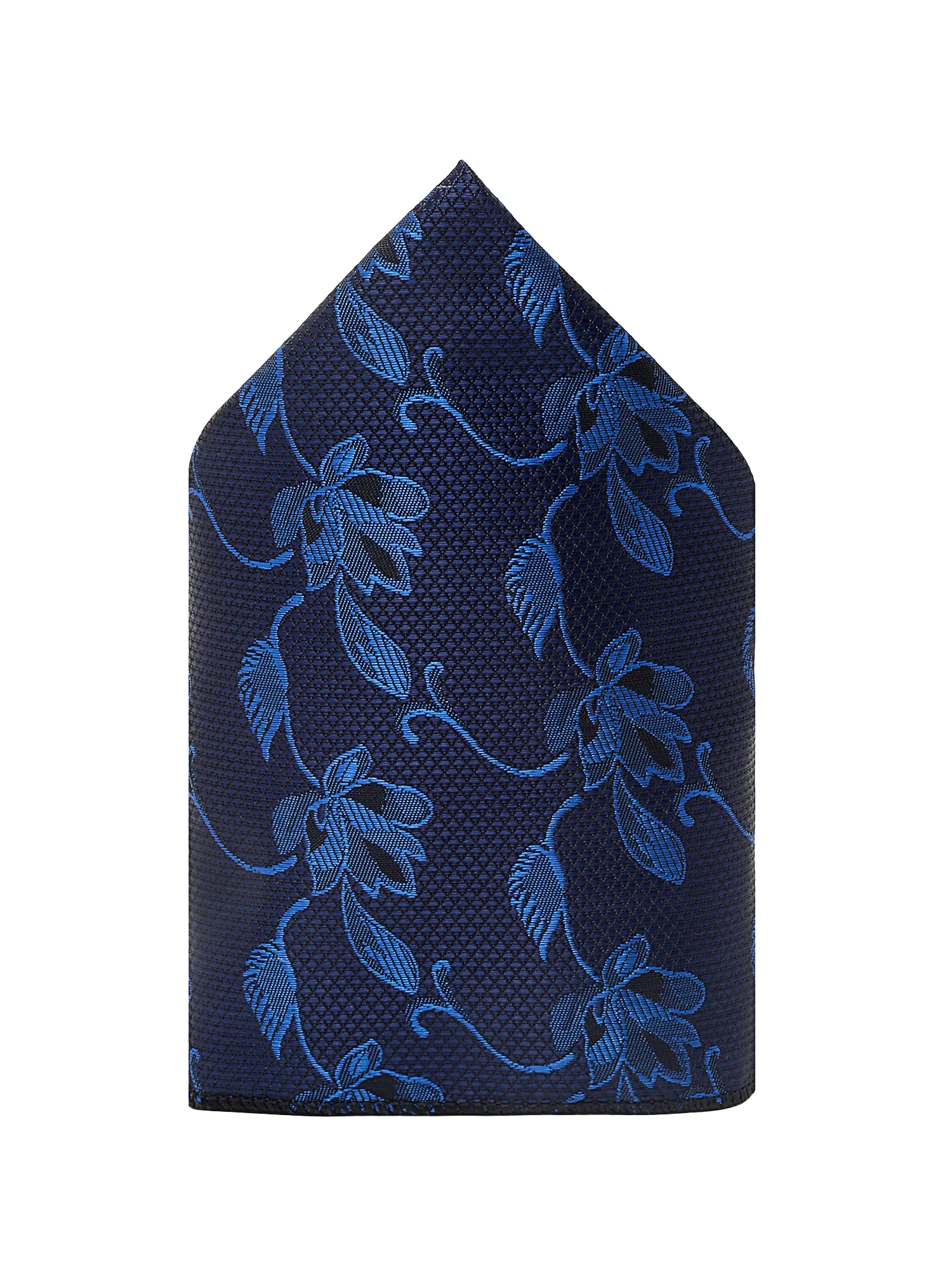 Men's Navy Blue Fashion Floral Pattern Tie Set - Image 3