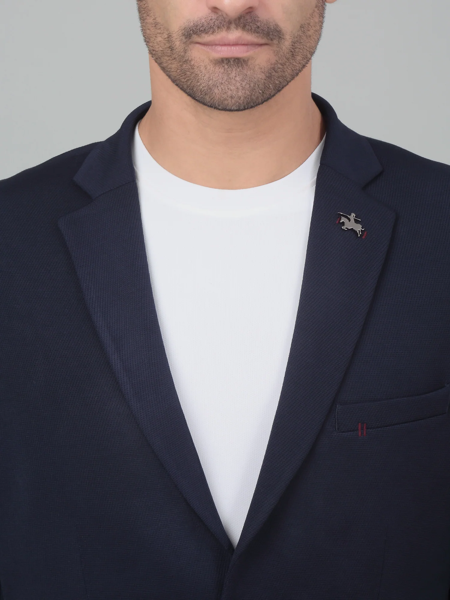 Blazer for Men | Premium Casual Blazer Slim Fit Notched Collar Terry Rayon Fabric Self Design Pattern - Image 6