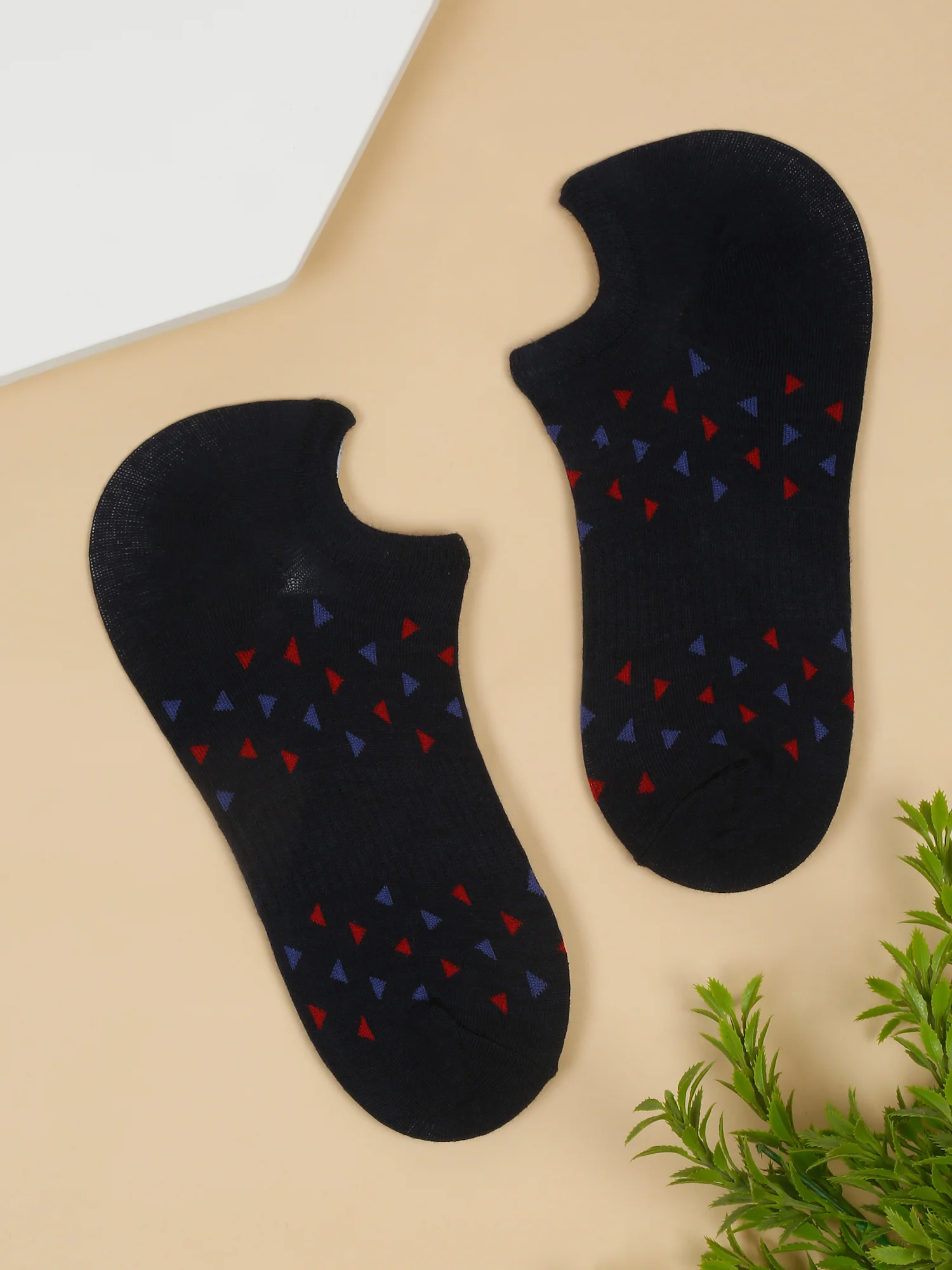 Men's Navy Blue Fashion No Show / Loafer Socks -Pack of 5 - Image 2