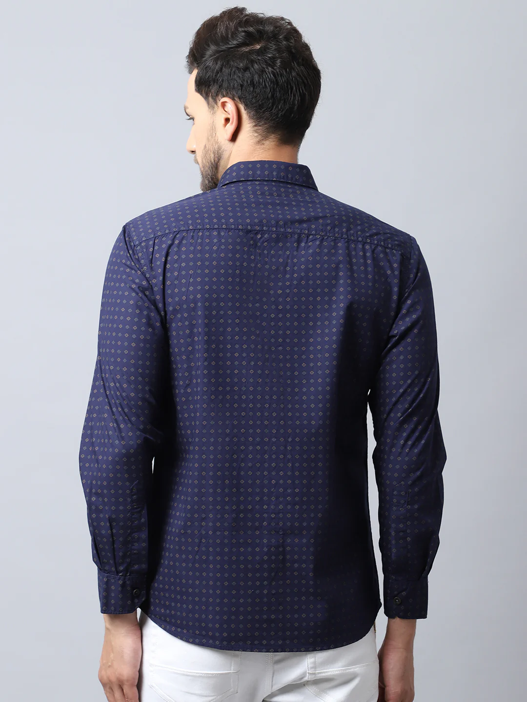 Casual Shirt for Men | Breathable & Soft with Color Fastness Regular Fit Spread Collar Neck Cotton Fabric Printed Pattern - Image 2