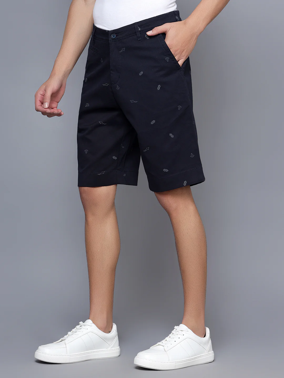 Men Navy Blue Shorts - Image 3