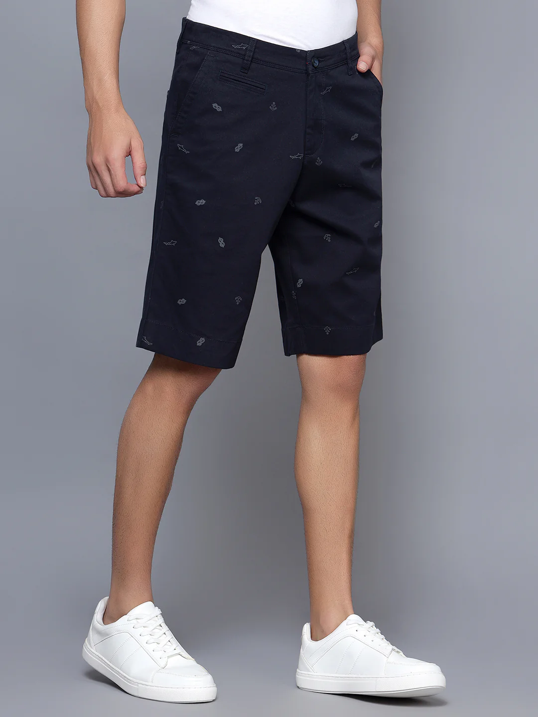 Men Navy Blue Shorts - Image 4