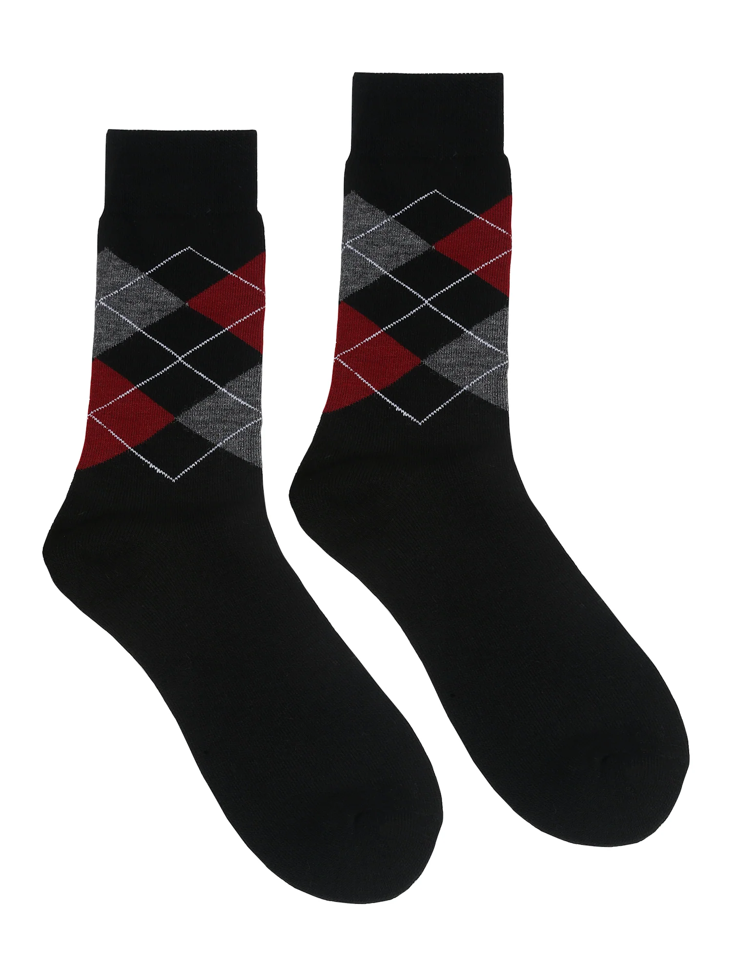 Men's Black Basic Crew length Socks -Pack of 3 - Image 2