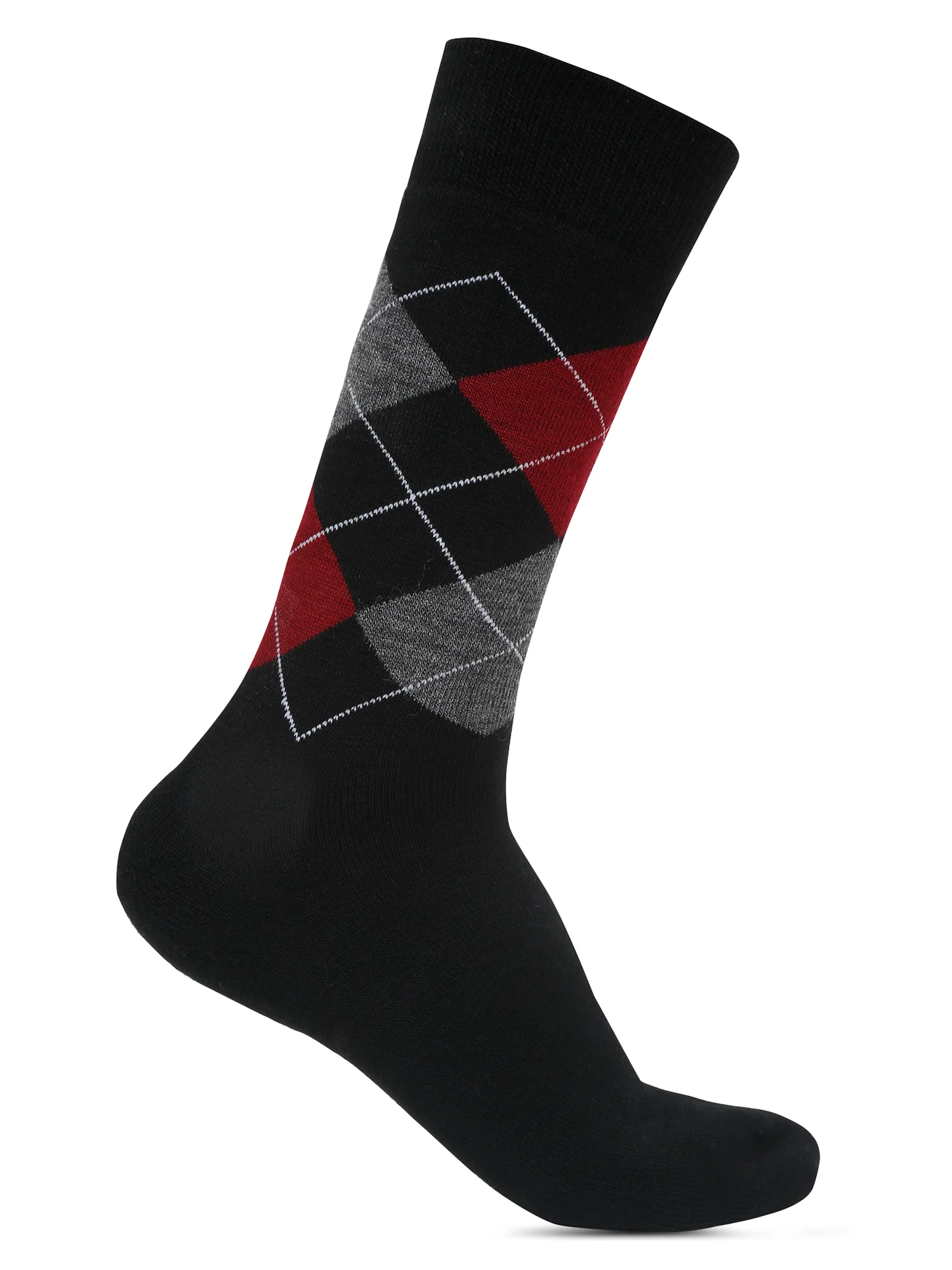 Men's Black Basic Crew length Socks -Pack of 3 - Image 3