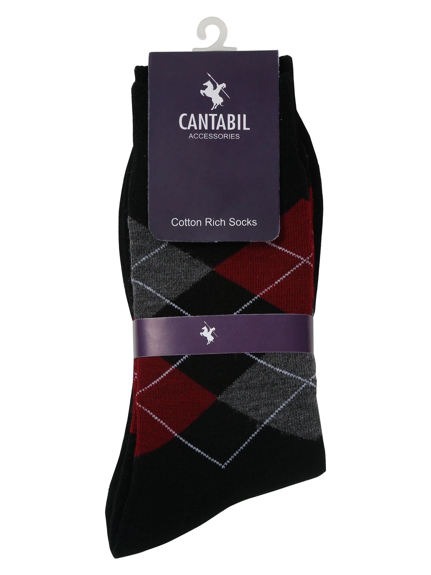 Men's Black Basic Crew length Socks -Pack of 3 - Image 5
