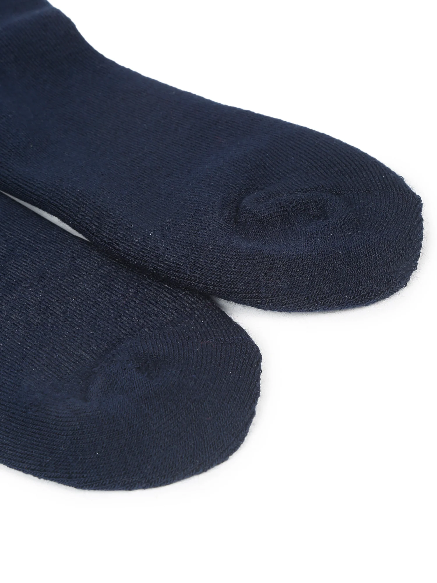 Men's Navy Blue Basic Crew length Socks -Pack of 3 - Image 2