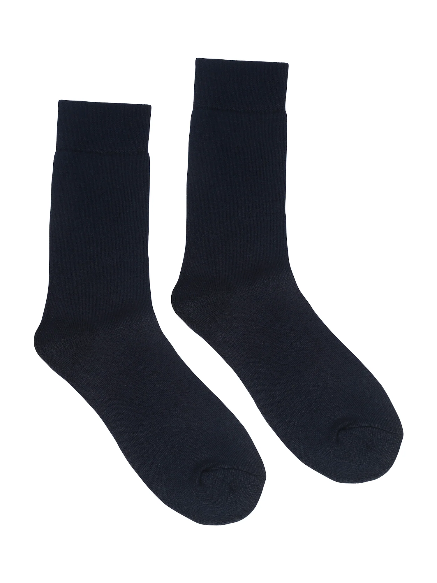 Men's Navy Blue Basic Crew length Socks -Pack of 3 - Image 2