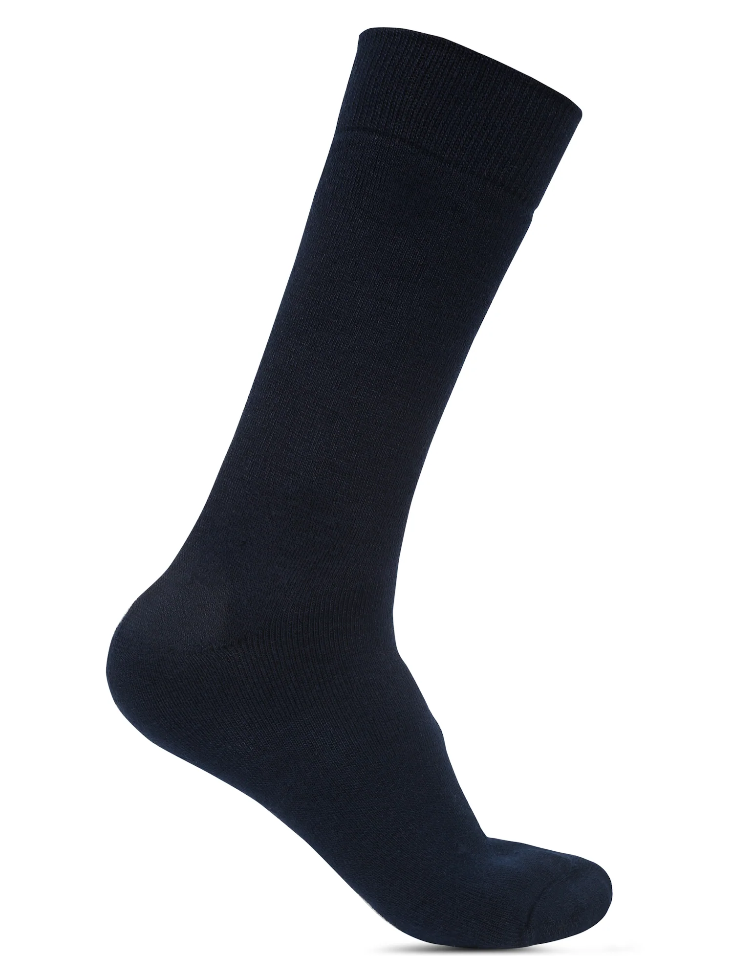 Men's Navy Blue Basic Crew length Socks -Pack of 3 - Image 3