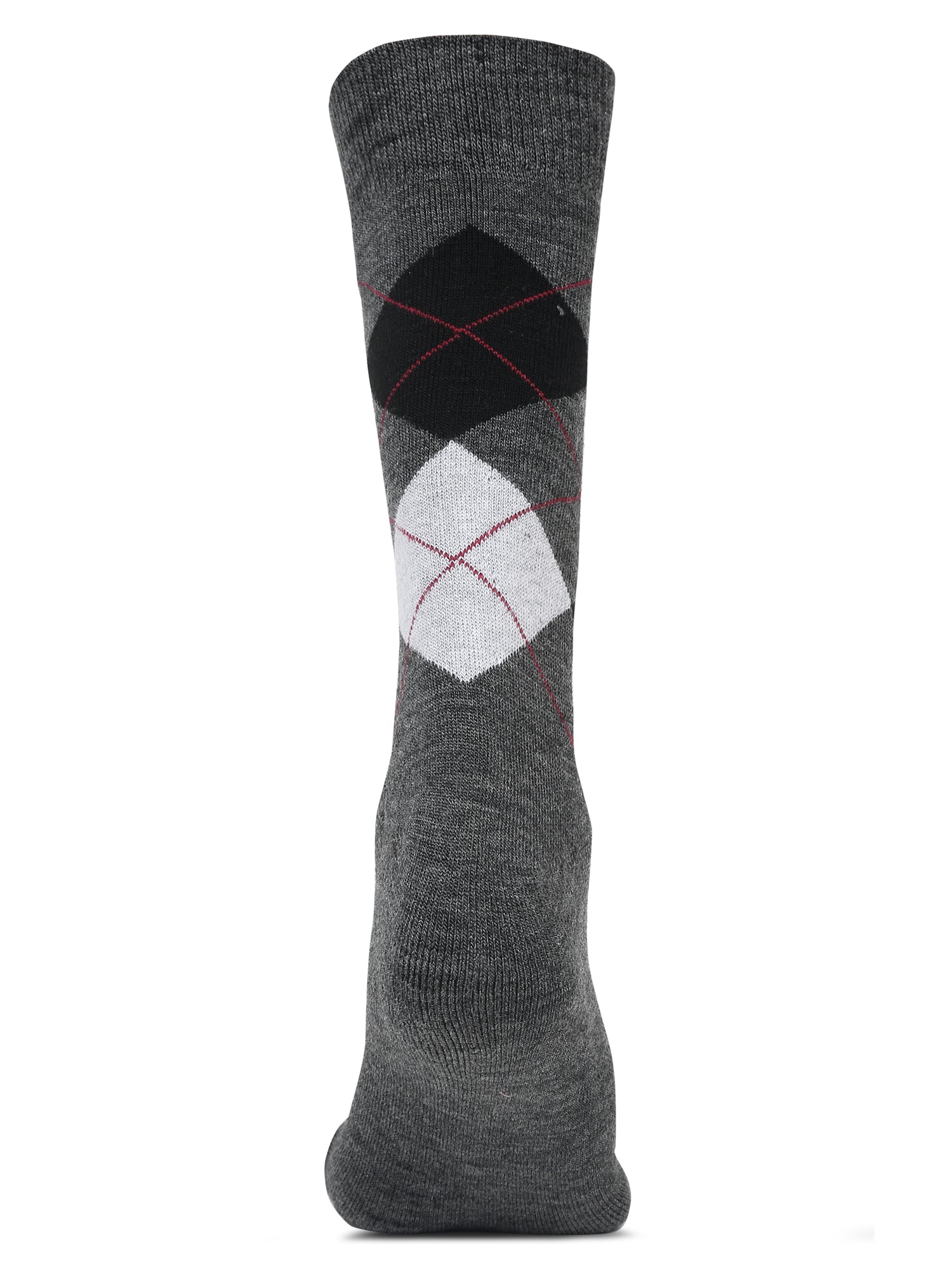 Men's Grey Melange Basic Crew length Socks -Pack of 3 - Image 4