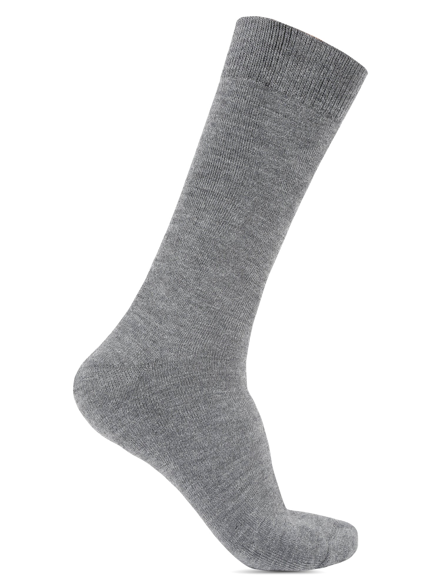Men's Grey Melange Basic Crew length Socks -Pack of 3 - Image 3