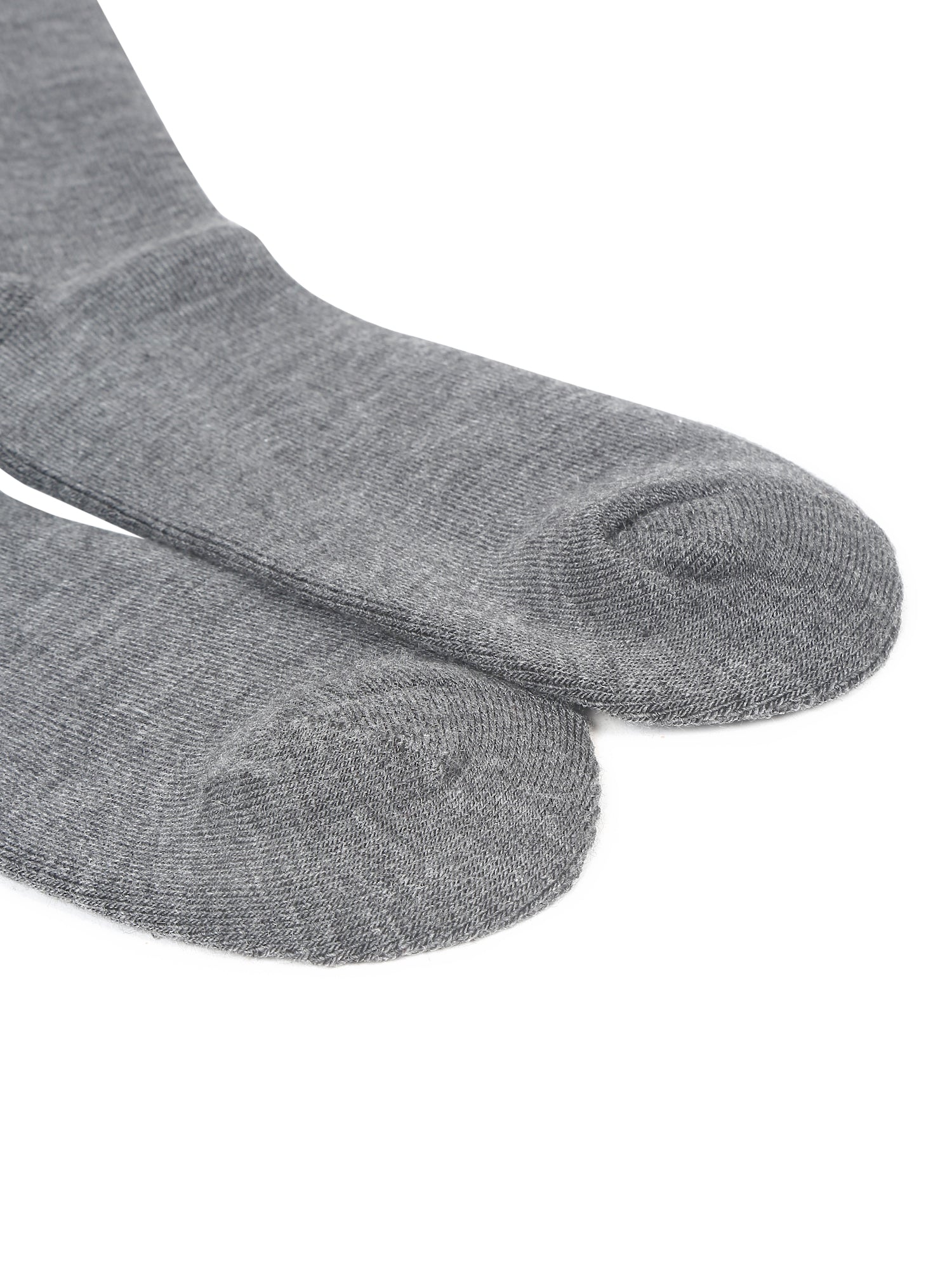 Men's Grey Melange Basic Crew length Socks -Pack of 3 - Image 5