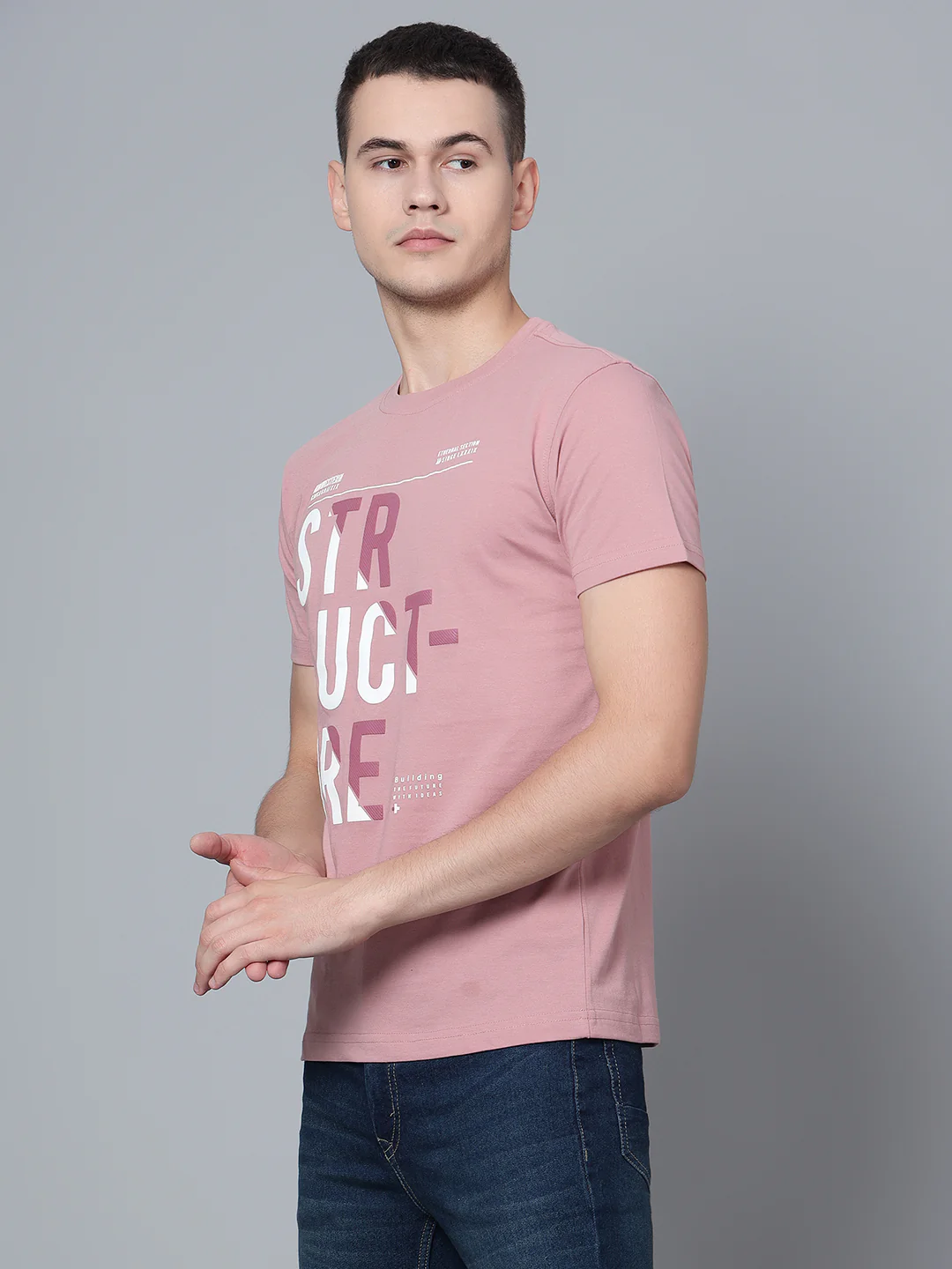 T-Shirt for Men | Breathable & Soft with Color Fastness Regular Fit Round Neck Poly Cotton Fabric Printed Pattern - Image 2