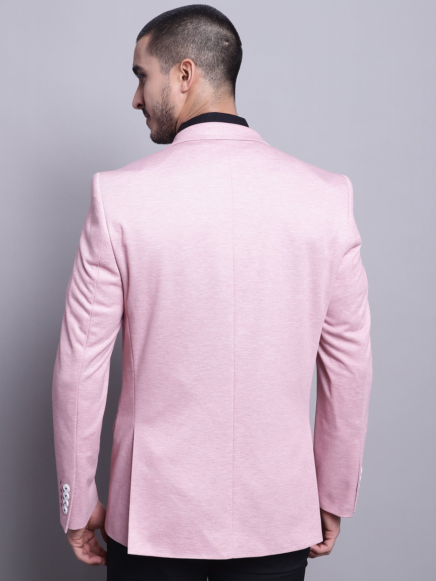 Blazer for Men | Premium Casual Blazer Slim Fit Notched Collar Terry Rayon Fabric Solid Pattern - Image 2