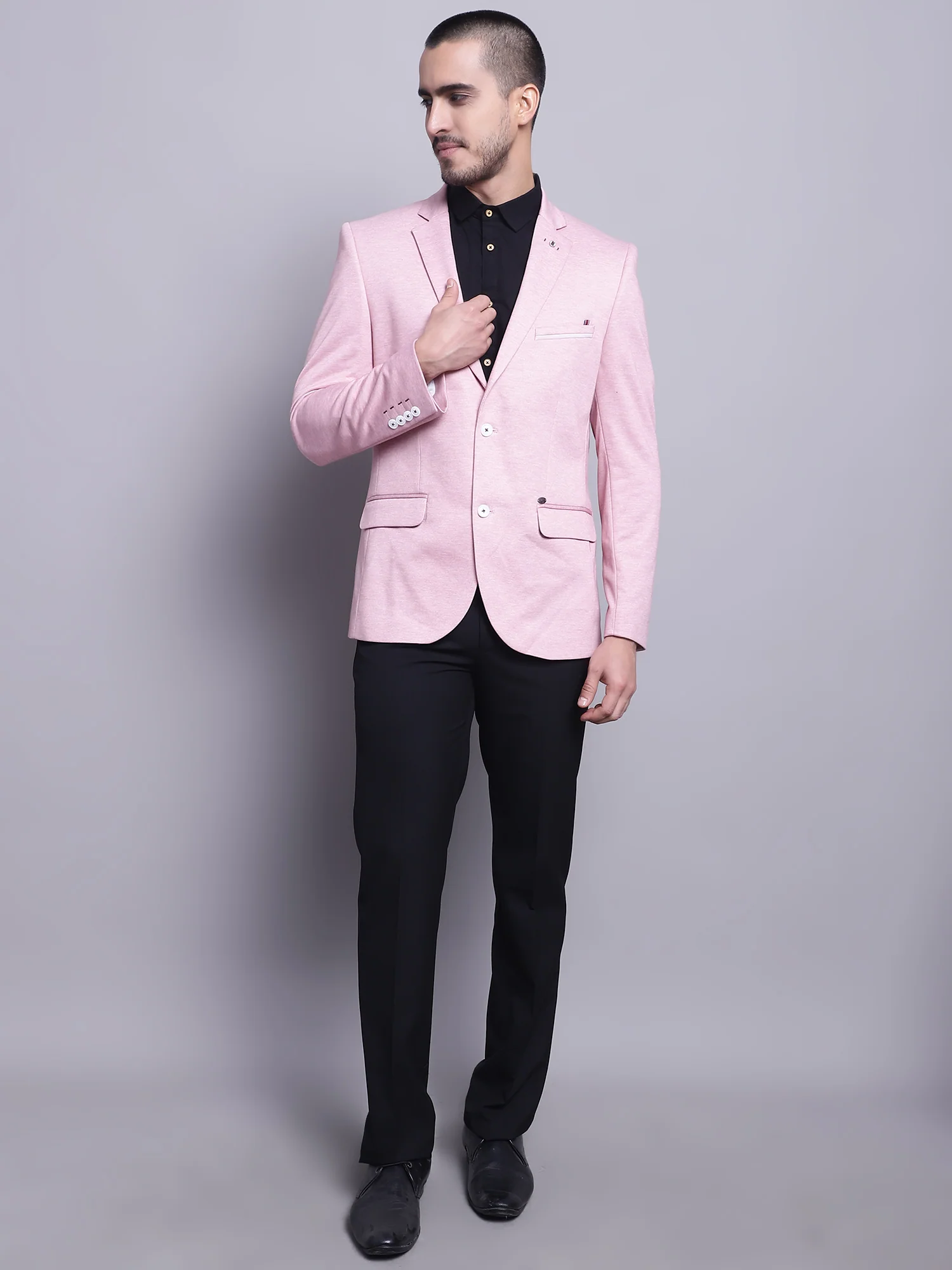 Blazer for Men | Premium Casual Blazer Slim Fit Notched Collar Terry Rayon Fabric Solid Pattern - Image 5